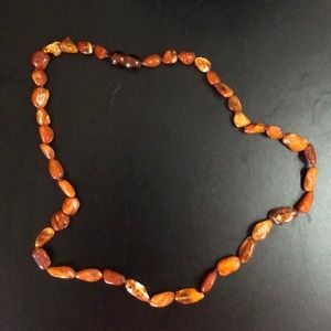 Amber Nugget Hand-Knotted Necklace